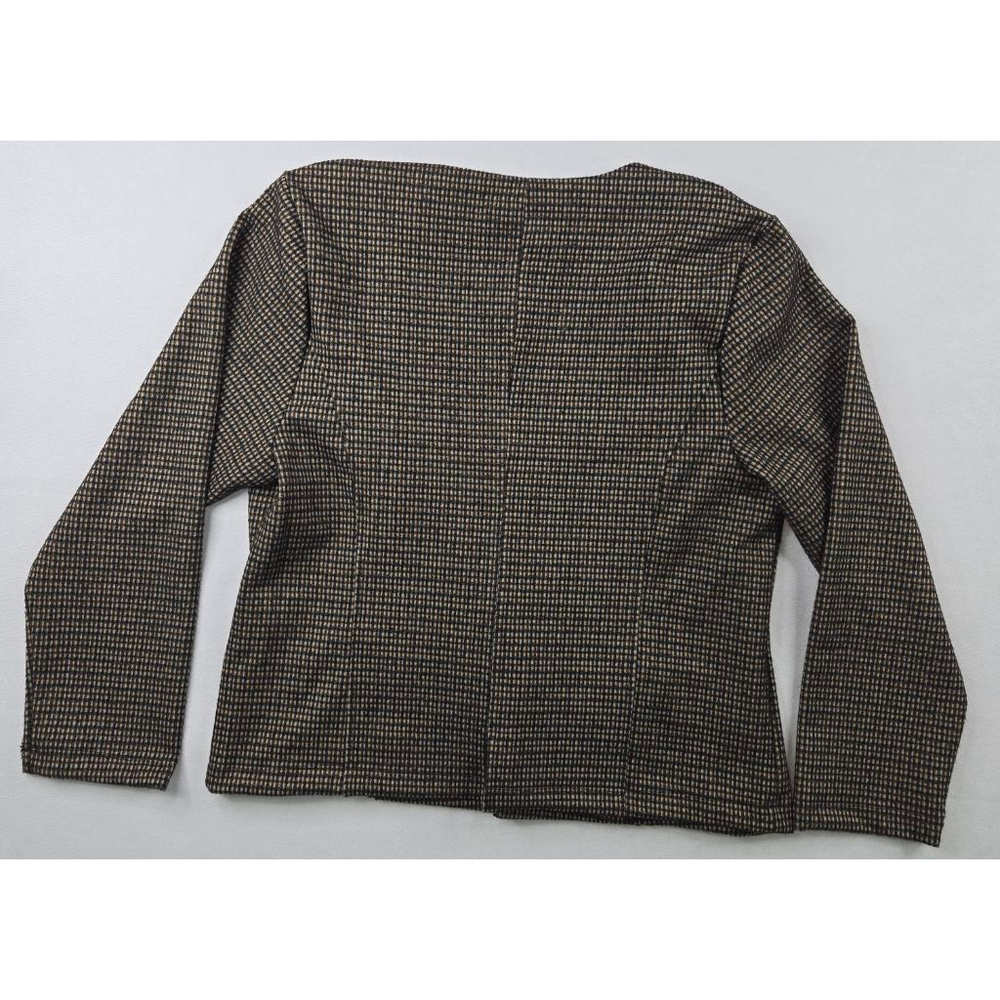 Women's Cleo Petite Brown Black Plaid Blazer Jacket 14P - Picture 2 of 6